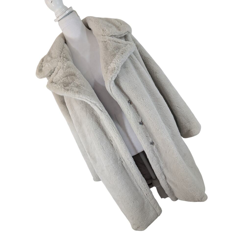 STEVE MADDEN! PLUSH CREAM FAUX FUR, OVERSIZED & GORGEOUS COAT, JACKET! SZ M
